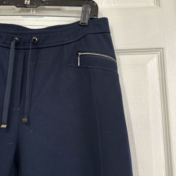 Rabe Zip-Detail Slim Trousers Navy Blue - Picture 7 of 11